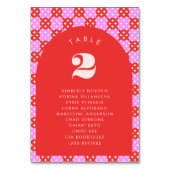 Roze Rood Midden Eeuw Moderne Zitplaatsnamen Bruil Kaart (Voorkant)