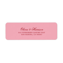 Roze Rood Minimaal Romantisch Retouradres Etiket