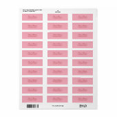 Roze Rood Minimaal Romantisch Retouradres Etiket (Full Sheet)