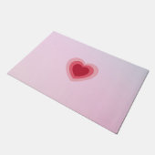 Roze Rood Minimalistisch Schattige Hart Deurmat (Schuin)