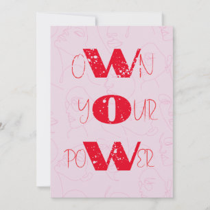 Roze Rood Modern Bold Kleurrijke Vrouwendag kaart