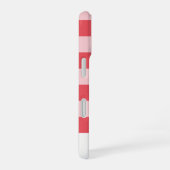 Roze Rood Modern Monogram Geruit iPhone 16 Hoesje (Rechterkant)