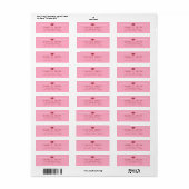 Roze Rood Moderne Typografie Afstuderen Retouradre Etiket (Full Sheet)