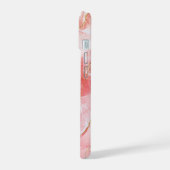 Roze Rood Ombre waterverf Ink  iPhone 15 Case (Linkerkant)