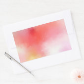 Roze Rood Oranje Geel Abstracte Kunst Lege Sjabloo Rechthoekige Sticker (Envelop)