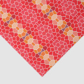 Roze Rood Oranje Patroon Tissuepapier (Detail)