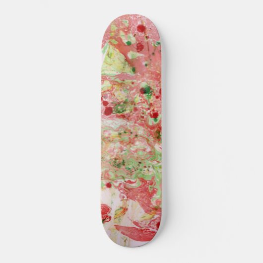Roze rood Paars Geel Groen Modern Abstract Persoonlijk Skateboard (Voorkant)