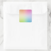 Roze Rood Paarse Geel Sinaasappel Blauw Groen Cust Vierkante Sticker (Tas)