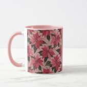 Roze Rood Poinsettia Combo Mok (Links)