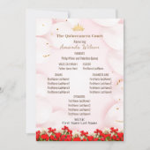 Roze Rood Quinceanera Viering Bewerkbaar Programma (Voorkant)