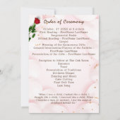 Roze Rood Quinceanera Viering Bewerkbaar Programma (Achterkant)