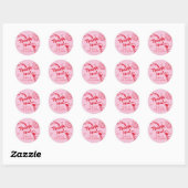 Roze Rood Retro 30verjaardag Bedankt Stickers (Vel)