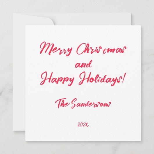 Roze Rood Retro Kerst Ornamenten Kaart (Achterkant)