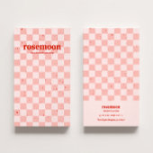 Roze Rood Retro Oorbel Display Kaart Visitekaartje