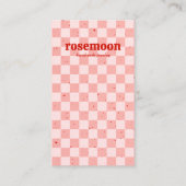 Roze Rood Retro Oorbel Display Kaart Visitekaartje (Voorkant)