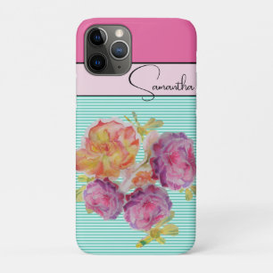 Roze Rood roze waterverfrozen bloem bloemige Bloem Case-Mate iPhone Case