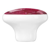 Roze Rood Ruby Crystal Patroon Keramische Knop (Zijkant)