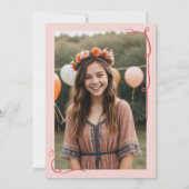 Roze rood schattige strikken linten illustraties S Kaart (Achterkant)