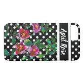  roze, rood, schilderij van waterverf, stippen Case-Mate iPhone case (Achterkant (Horizontaal))