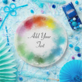 Roze Rood Sinaasappel Geel Groen Blauw Paarse Kleu Papieren Bordje (Feest)