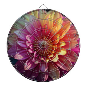 Roze Rood Sinaasappel Geel Paarse Dahlia Bloem Dartbord