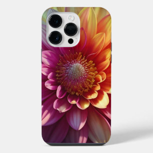 Roze Rood Sinaasappel Geel Paarse Dahlia Bloem iPhone 14 Pro Max Hoesje