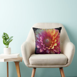 Roze Rood Sinaasappel Geel Paarse Dahlia Bloem Kussen