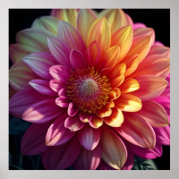 Roze Rood Sinaasappel Geel Paarse Dahlia Bloem