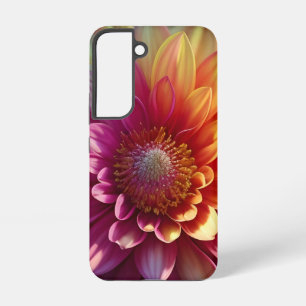 Roze Rood Sinaasappel Geel Paarse Dahlia Bloem Samsung Galaxy Hoesje