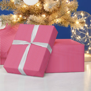 Roze Rood Strepen Festief Helder Kleurrijk Vakanti Cadeaupapier