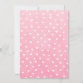 Roze Rood Verjaardagsuitnodiging Little Sweetheart Kaart (Achterkant)