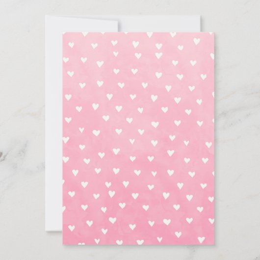 Roze Rood Verjaardagsuitnodiging Little Sweetheart Kaart (Achterkant)