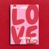 Roze Rood Vet Kleurrijke Unieke Liefde Valentijnsd Save The Date