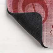 Roze Rood Vintage Grunge Sleutel Symbool Muziekbla Muismat (Hoek)