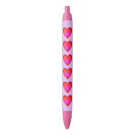 Roze Rood Violet Harten 4Kimberly Zwarte Inkt Pen
