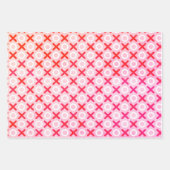 Roze rood voeg naammonogram toe Mijn Valentijn XO  Inpakpapier Vel (Voorkant 3)