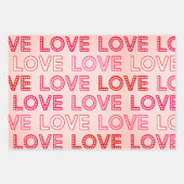 Roze rood voeg naammonogram toe Mijn Valentijn XO  Inpakpapier Vel (Voorkant 2)