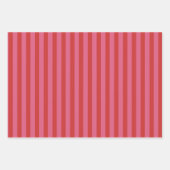 Roze rood vrolijk helder vet streep Kerstmis Inpakpapier Vel (Voorkant 2)