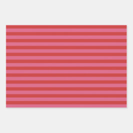 Roze rood vrolijk helder vet streep Kerstmis Inpakpapier Vel