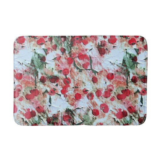 Roze Rood Vuil polka Stip Grunge Verval Badmat (Voorkant)