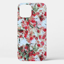 Roze Rood Vuil polka Stip Grunge Verval iPhone 12 Hoesje