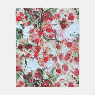 Roze Rood Vuil polka Stip Grunge Verval Fleece Deken