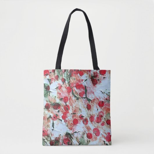Roze Rood Vuil stippen Grunge Verval Tote Bag (Voorkant)