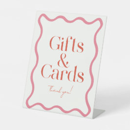 Roze & Rood Wavy Lijst Vrijgezellenfeest Cadeaus & Reclamebord Met Voetstuk