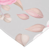 Roze Rood Wit Elegant Bloemen Medium Tafelloper (Hoek)