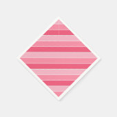 Roze Rood Wit Gestreept Leeg Sjabloon Modern Servet (Hoek)