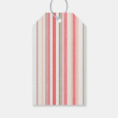 Roze, Rood, Wit, Groen Gestreepd Cadeaulabel (Achterkant)
