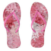Roze Rood Witte Moderne Trendy Elegante Sjabloon Teenslippers (Voetbed)