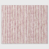 Roze Rood Witte Strepen Kerstmis Cadeaupapier (Vlak)