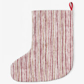 Roze Rood Witte Strepen Kerstmis Grote Kerstsok (Achterkant)